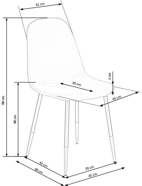 Стілець для кухні та вітальні Halmar K379 Сірий (5905248118973) - зображення 4