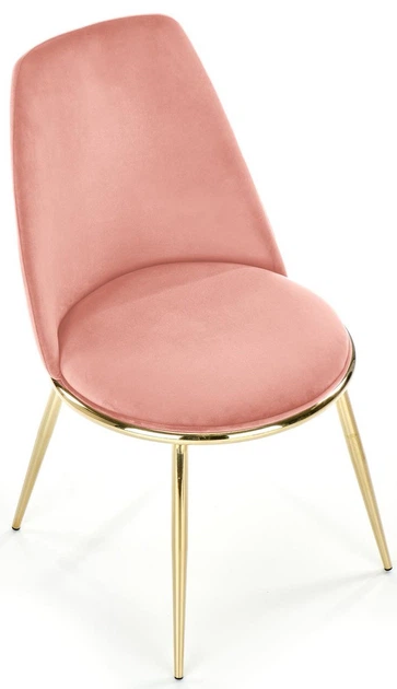 Krzesło do kuchni i salonu Halmar K460 ze złotym stelażem Różowe (5905248119901) - obraz 2