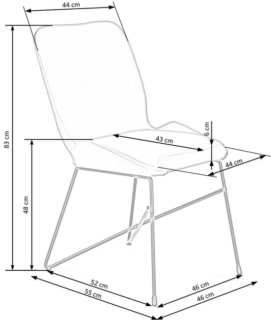Krzesło do kuchni i salonu Halmar K454 ciemnozielone (5905248121416) - obraz 2