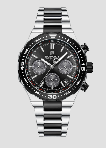 Мужские часы NV Force Silver Black I - Фото 1 Мужские часы NV Force Silver Black I - изображение 1