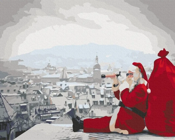 Картина за номерами Санта не дрімає Brushme 48x60 (BS26273L) - Фото 1 Картина за номерами Санта не дрімає Brushme 48x60 (BS26273L) - изображение 1