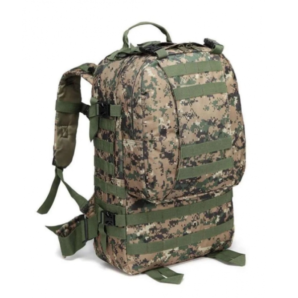 Рюкзак з підсумками 55 л Tactical Backpack B08 Піксель - зображення 5