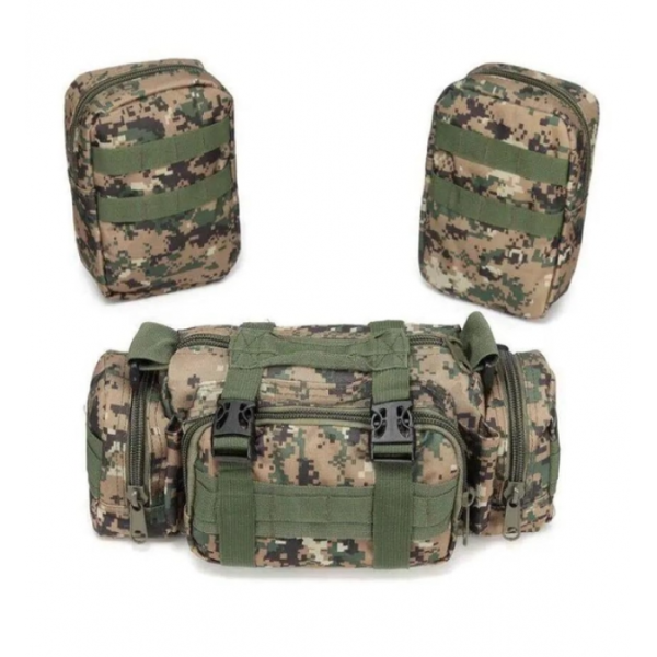 Рюкзак з підсумками 55 л Tactical Backpack B08 Піксель - зображення 7