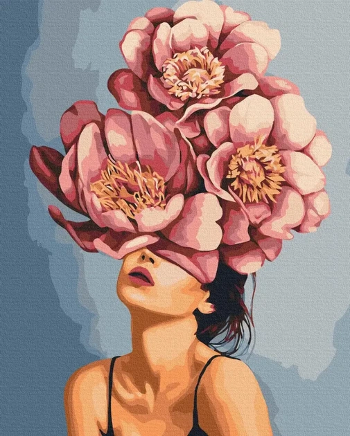 Преміум картина за номерами Дівчина у квітучій півоні © Mykhailyshyna Daria Brushme 40x50 - Фото 1 Преміум картина за номерами Дівчина у квітучій півоні © Mykhailyshyna Daria Brushme 40x50 - зображення 1