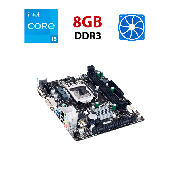 Комплект: Материнська плата Gigabyte GA-H81M-S2V / Intel Core i5-4440 (4 ядра по 3,1 - 3,3 ГГц) / 8 ГБ DDR3 / Intel HD Graphics 2500 / Роз'єм LGA1155 / Кулер б/в - Фото 1 Комплект: Материнська плата Gigabyte GA-H81M-S2V / Intel Core i5-4440 (4 ядра по 3,1 - 3,3 ГГц) / 8 ГБ DDR3 / Intel HD Graphics 2500 / Роз'єм LGA1155 / Кулер б/в - зображення 1