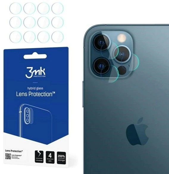 Zestaw szkieł hartowanych 3MK Lens Protection na aparat Apple iPhone 12 Pro 4 szt (5903108323215) - obraz 1