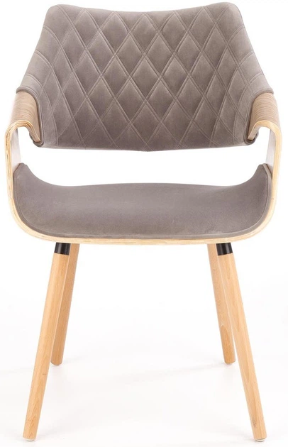 Стілець для кухні та вітальні Halmar K396 із підлокітниками Світлий дуб/Сірий (5905248121539) - зображення 13