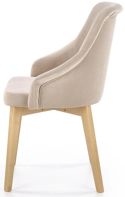 Krzesło do kuchni i salonu Halmar Toledo 2 Beżowe/Dąb miodowy (5905248122567) - obraz 2