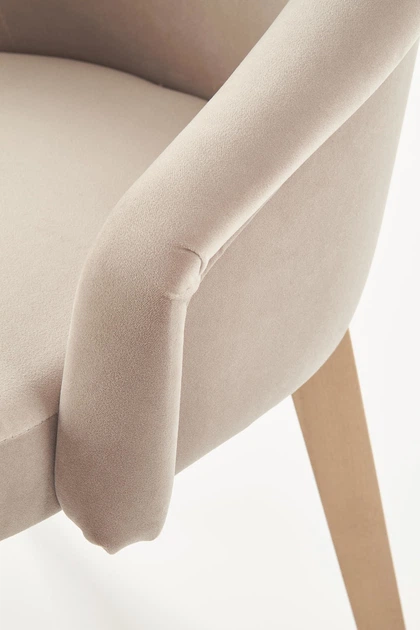 Krzesło do kuchni i salonu Halmar Toledo 2 Beżowe/Dąb miodowy (5905248122567) - obraz 4