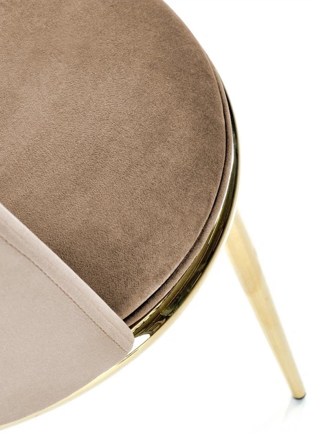 Krzesło do kuchni i salonu Halmar K460 ze złotym stelażem Beżowe (5905248125773) - obraz 11