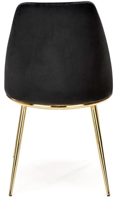 Krzesło do kuchni i salonu Halmar K460 ze złotym stelażem Czarne (5905248125780) - obraz 6