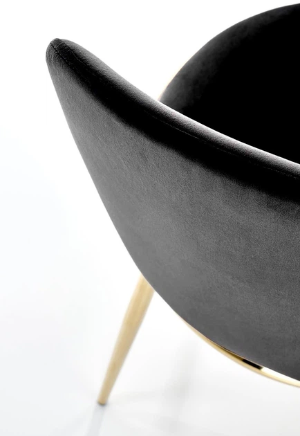 Krzesło do kuchni i salonu Halmar K460 ze złotym stelażem Czarne (5905248125780) - obraz 9