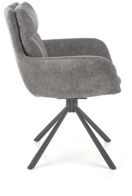 Стілець для кухні та вітальні Halmar K495 обертальний Попелястий (5905248125957) - зображення 11
