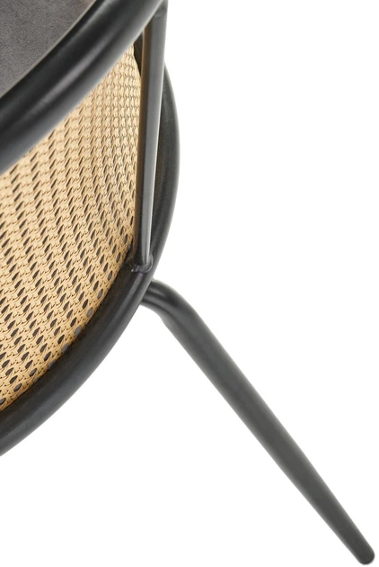 Krzesło do kuchni i salonu Halmar K508 z rattanu Popielate (5905248126183) - obraz 2