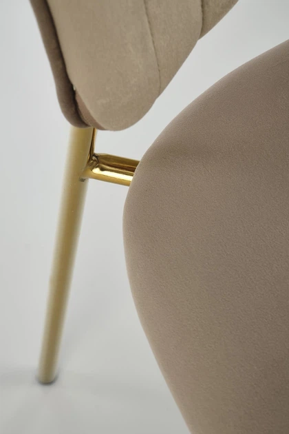 Стілець для кухні та вітальні Halmar K499 зі золотим каркасом Бежевий (5905248126039) - зображення 7