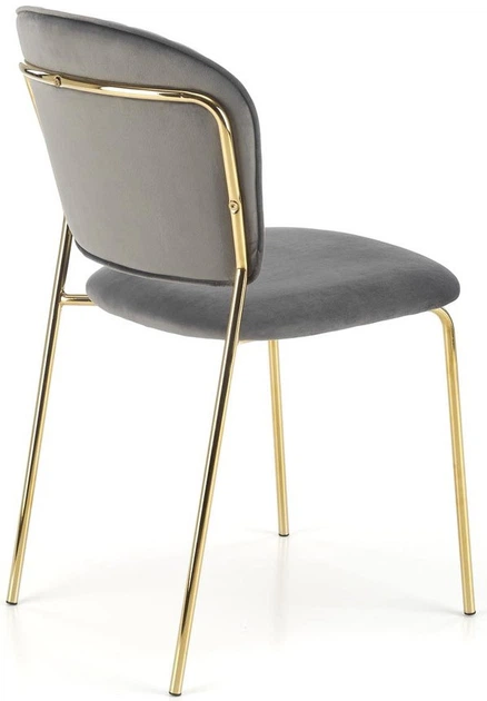 Krzesło do kuchni i salonu Halmar K499 ze złotym stelażem Popielate (5905248126046) - obraz 8