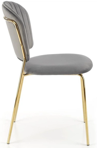 Krzesło do kuchni i salonu Halmar K499 ze złotym stelażem Popielate (5905248126046) - obraz 10