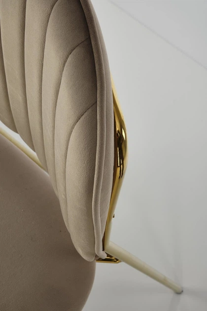Стілець для кухні та вітальні Halmar K499 зі золотим каркасом Бежевий (5905248126039) - зображення 10