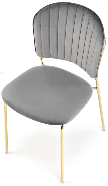 Krzesło do kuchni i salonu Halmar K499 ze złotym stelażem Popielate (5905248126046) - obraz 13