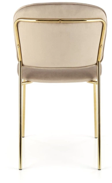 Стілець для кухні та вітальні Halmar K499 зі золотим каркасом Бежевий (5905248126039) - зображення 18
