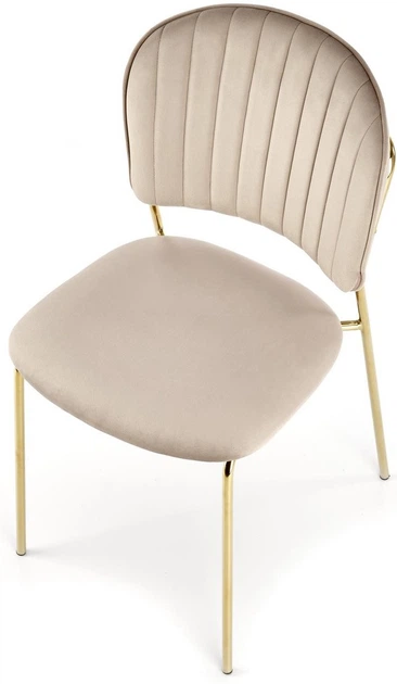 Стілець для кухні та вітальні Halmar K499 зі золотим каркасом Бежевий (5905248126039) - зображення 19