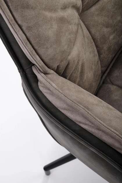 Krzesło do kuchni i salonu Halmar K523 obrotowe Popielate (5905248126503) - obraz 5