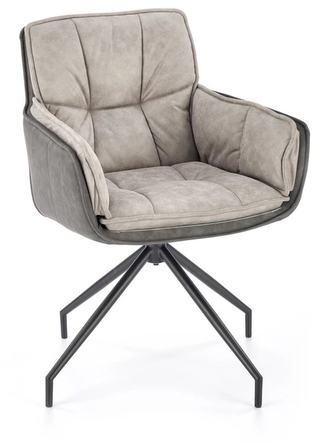 Krzesło do kuchni i salonu Halmar K523 obrotowe Popielate (5905248126503) - obraz 17