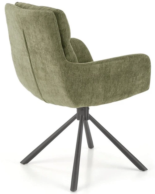 Стілець для кухні та вітальні Halmar K495 обертальний Оливковий (5905248131903) - зображення 6