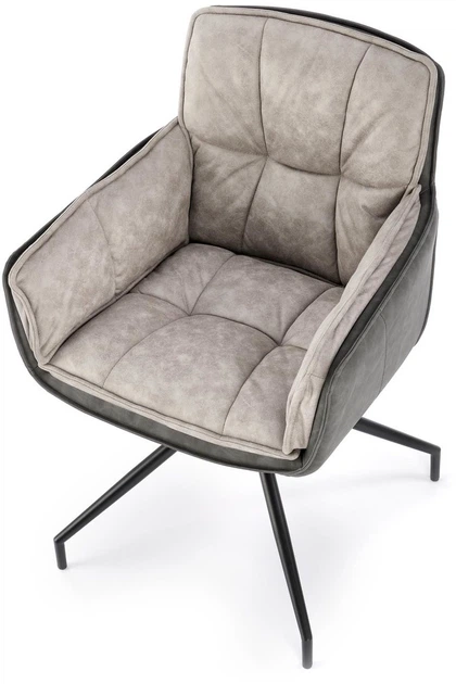 Krzesło do kuchni i salonu Halmar K523 obrotowe Popielate (5905248126503) - obraz 20