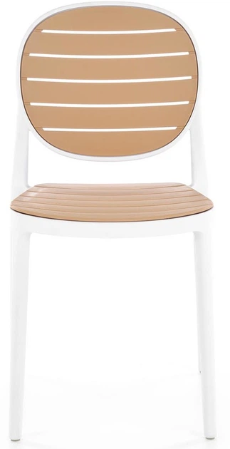 Стілець для кухні Halmar K529 пластиковий Білий/Натуральний (5905248132115) - зображення 6