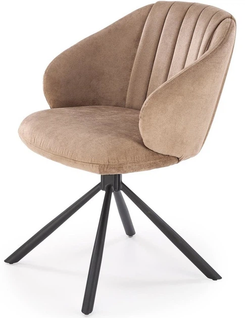 Krzesło do kuchni i salonu Halmar K533 obrotowe Cappuccino (5905248132238) - obraz 5