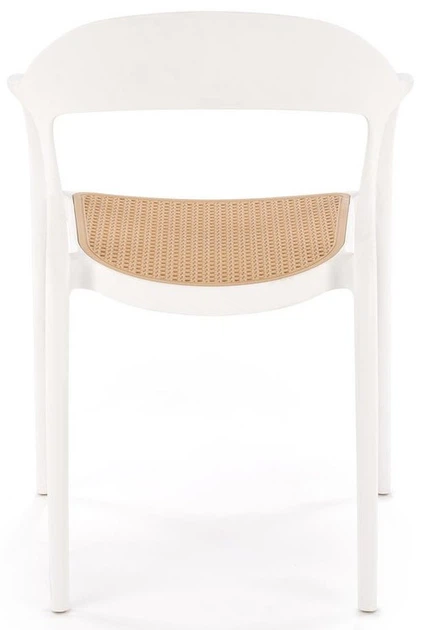 Krzesło do kuchni Halmar K530 plastikowe z podłokietnikami Białe/Naturalne (5905248132146) - obraz 10