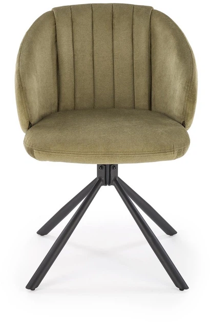 Стілець для кухні та вітальні Halmar K533 обертальний Оливковий (5905248132245) - зображення 8