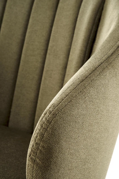 Стілець для кухні та вітальні Halmar K533 обертальний Оливковий (5905248132245) - зображення 12