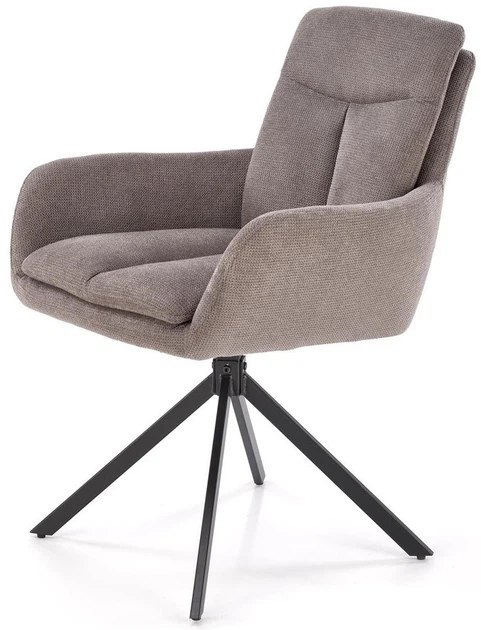 Krzesło do kuchni i salonu Halmar K536 obrotowe Popielate (5905248132337) - obraz 5