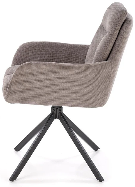 Krzesło do kuchni i salonu Halmar K536 obrotowe Popielate (5905248132337) - obraz 6