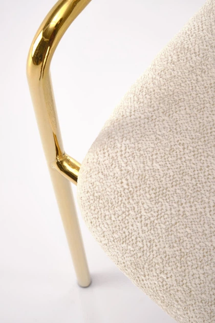 Krzesło do kuchni i salonu Halmar K537 ze złotym stelażem Kremowe (5905248132344) - obraz 11