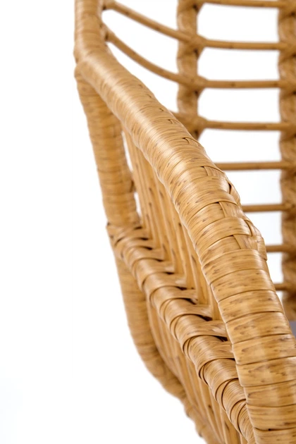 Krzesło do kuchni i salonu Halmar K541 z rattanu Popielate/Naturalne (5905248132474) - obraz 10