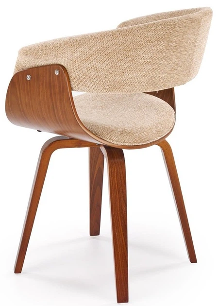 Krzesło do kuchni i salonu Halmar K545 Beżowe/Orzechowe (5905248132566) - obraz 6