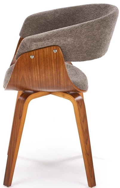 Стілець для кухні та вітальні Halmar K545 Попелястий/Горіховий (5905248132573) - зображення 8