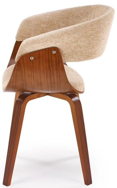 Krzesło do kuchni i salonu Halmar K545 Beżowe/Orzechowe (5905248132566) - obraz 8