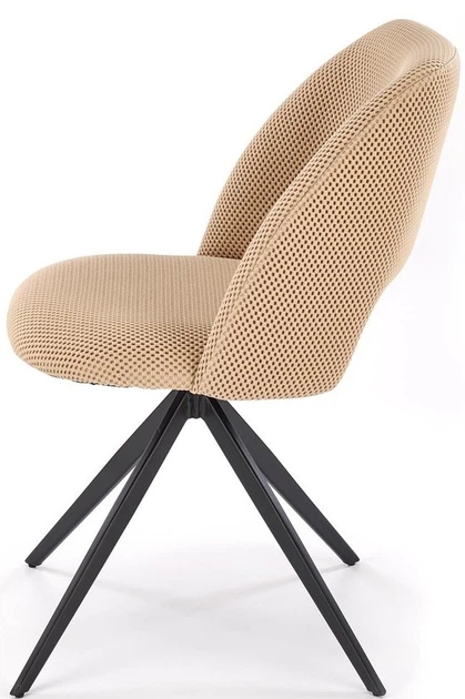 Стілець для кухні та вітальні Halmar K546 обертальний Бежевий (5905248132580) - зображення 7