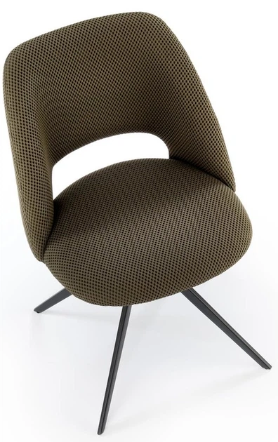 Стілець для кухні та вітальні Halmar K546 обертальний Оливковий (5905248132603) - зображення 12