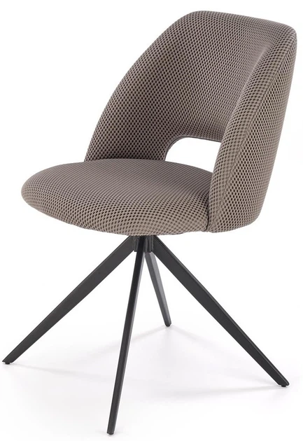 Стілець для кухні та вітальні Halmar K546 обертальний Попелястий (5905248132610) - зображення 6