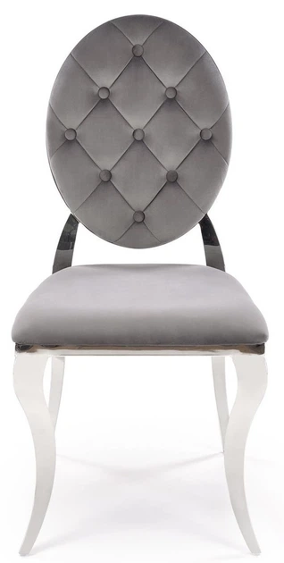 Стілець для кухні та вітальні Halmar K555 Попелястий/Сріблястий (5905248132832) - зображення 8