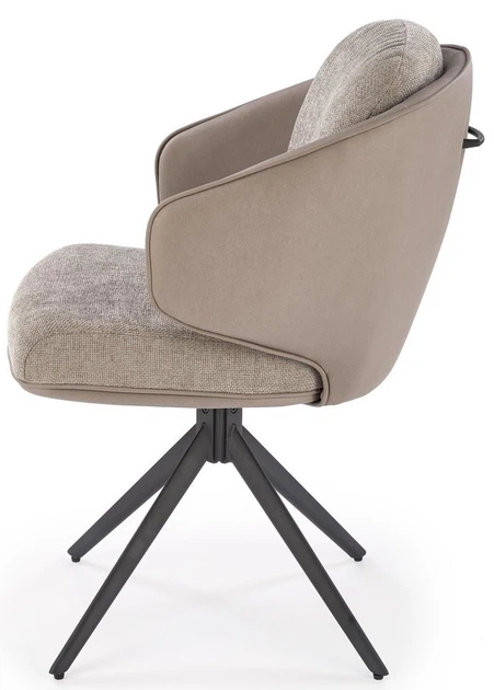 Krzesło do kuchni i salonu Halmar K554 obrotowe Popielate (5905248132825) - obraz 8