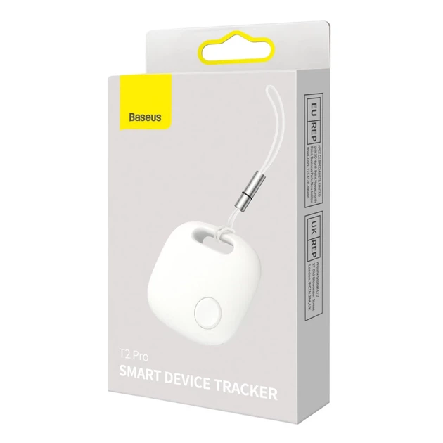 Смарт-брелок Baseus T2 Pro Rechargeable Tracker White (FMTP000002) - Фото 5 Смарт-брелок Baseus T2 Pro Rechargeable Tracker White (FMTP000002) - изображение 5