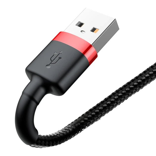 Кабель Baseus Kevlar Cable USB for Lightning 2A 0.5M Red+Black (CALKLF-A19) - зображення 3