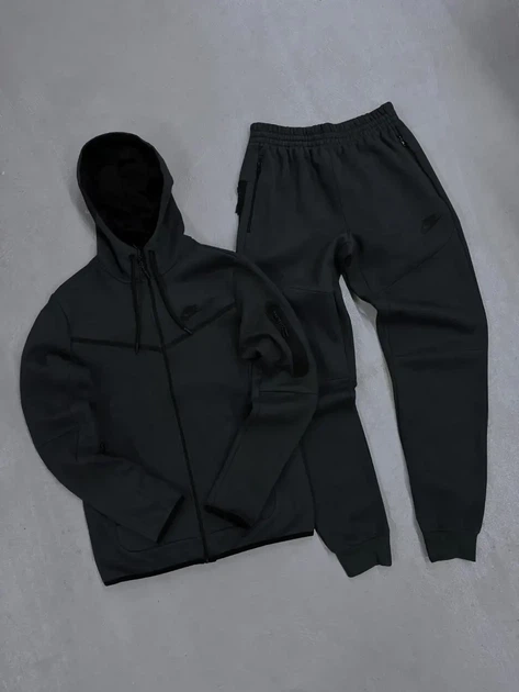 Костюм Tech Fleece зима чёрный XL (A0100) - Фото 1 Костюм Tech Fleece зима чёрный XL (A0100) - изображение 1