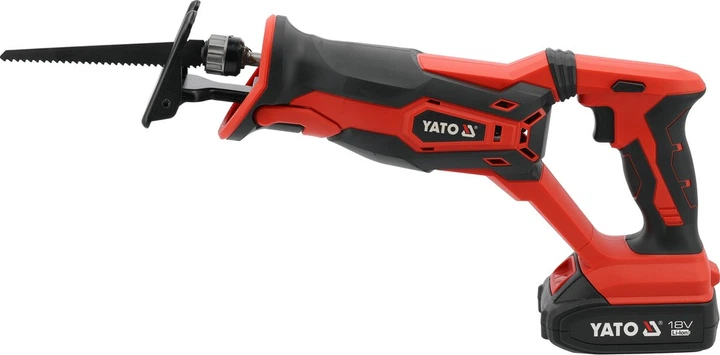 Piła szablastowa akumulatorowa YATO Li-Ion 18 V 2 Ah bezszczotkowa (YT-828153) - obraz 2